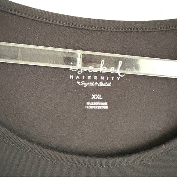 Isabel Maternity | NWT Black Short Sleeve Long Maxi Maternity Dress Size XXL - Picture 3 of 5